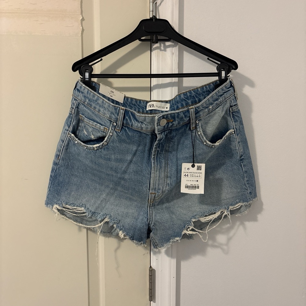 Zara Light Blue Jean Shorts